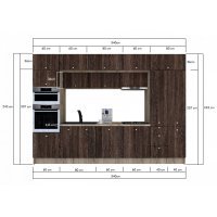 Bucatarie ZONE 340 FRONT PAL K002 / decor 7648
